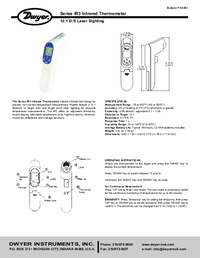 Thumbnail of document Manual - IR3 / IR4 Infrared Temperature Thermometers